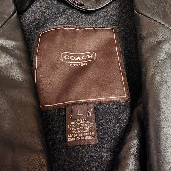 Coach Men's Black Soft Leather Coat - Picture 5 of 14